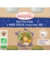 Petits Pots Bonne nuit Petits Pois Maïs Riz dès 6 mois Babybio