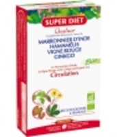 Quatuor Circulation Vigne Rouge Marronnier Hamamélis Ginkgo 20 ampoules de Super Diet