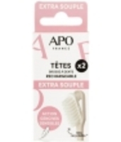 Recharge de brosse à dents rechargeable Extra Souple (2 têtes) Apo France