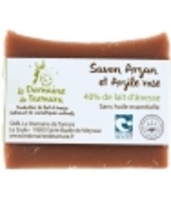 Savon argan et argile rose à 40% de lait Le Domaine De Tamara