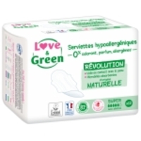 Serviettes ULTRA super avec ailettes Love and Green