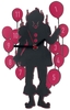 ÇA - Pennywise - Red Balloon - Horloge murale - Unisexe - multicolor