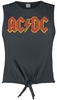 AC/DC - Amplified Collection - Logo - Top - Femme - anthracite