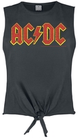 AC/DC - Amplified Collection - Logo - Top - Femme - anthracite
