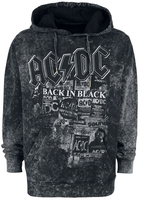 AC/DC - Back in Black - Sweat-shirt à capuche - Homme - gris noir