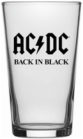 AC/DC - Back in Black - Verre à bière - Unisexe - transparent