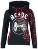 AC/DC - EMP Signature Collection - Sweat-shirt à capuche - Femme - noir rouge