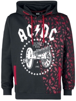 AC/DC - EMP Signature Collection - Sweat-shirt à capuche - Homme - noir rouge