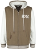 AC/DC - EMP Signature Collection - Sweat-shirt zippé à capuche - Homme - blanc cassé marron