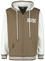 AC/DC - EMP Signature Collection - Sweat-shirt zippé à capuche - Homme - blanc cassé marron