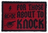 AC/DC - For those about to knock - Paillasson - Unisexe - rouge noir