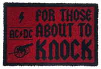 AC/DC - For those about to knock - Paillasson - Unisexe - rouge noir