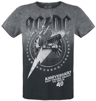 AC/DC - For Those About To Rock 40th Anniversary - T-Shirt Manches courtes - Homme - gris noir