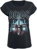 AC/DC - High Voltage Guitar - T-Shirt Manches courtes - Femme - noir