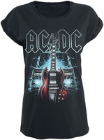 AC/DC - High Voltage Guitar - T-Shirt Manches courtes - Femme - noir