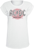 AC/DC - Highway To Hell Flowers - T-Shirt Manches courtes - Femme - blanc