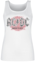 AC/DC - Highway To Hell Flowers - Top - Femme - blanc