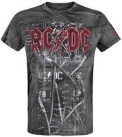AC/DC - PWR Wires - T-Shirt Manches courtes - Homme - gris