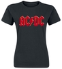 AC/DC - Red Logo - T-Shirt Manches courtes - Femme - noir