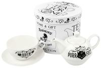 Alchemy England - Purrfect - Service Thé Pour Un - Théière - Unisexe - noir blanc