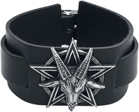Alchemy Gothic - Baphomet - Bracelet en cuir - Homme - noir
