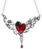 Alchemy Gothic - Blood Rose Heart - Collier - Femme - couleur argent