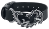 Alchemy Gothic - Bracelet En Cuir Maelstrom - Bracelet en cuir - Unisexe - noir argent