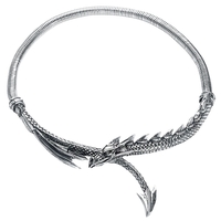 Alchemy Gothic - Collier Dragons Lure - Collier - Femme - couleur argent