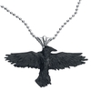 Alchemy Gothic - Corbeau Noir - Collier - Unisexe - noir