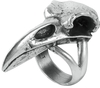Alchemy Gothic - Crâne De Corbeau - Bague - Femme - couleur argent