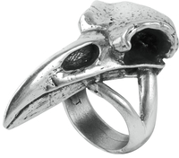 Alchemy Gothic - Crâne De Corbeau - Bague - Femme - couleur argent