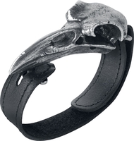 Alchemy Gothic - Crâne De Corbeau - Bracelet en cuir - Unisexe - multicolor