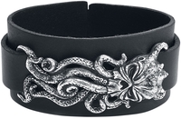 Alchemy Gothic - Cthulhu Rising - Bracelet en cuir - Homme - noir