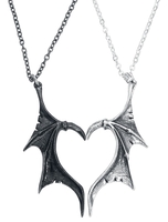 Alchemy Gothic - Demon Wings Sweetheart - Collier - Unisexe - noir argent