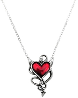 Alchemy Gothic - Devil Heart - Collier - Femme - couleur argent