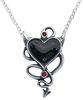 Alchemy Gothic - Devil Heart - Collier - Femme - couleur argent