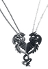 Alchemy Gothic - Draconic Tryst - Collier - Unisexe - noir argent