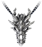 Alchemy Gothic - Dragon Skull - Collier - Unisexe - couleur argent