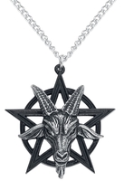 Alchemy Gothic - Pendentif Baphomet - Collier - Homme - noir argent