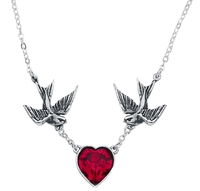 Alchemy Gothic - Swallow Heart - Collier - Femme - couleur argent
