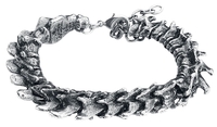 Alchemy Gothic - Vertebrae - Bracelet - Homme - couleur argent