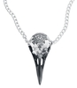Alchemy Gothic - Volvan Raven Skull - Collier - Unisexe - couleur argent