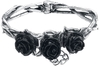 Alchemy Gothic - Wild Black Rose - Bracelet - Femme - couleur argent