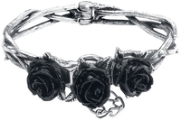 Alchemy Gothic - Wild Black Rose - Bracelet - Femme - couleur argent