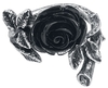 Alchemy Gothic - Wild Black Rose Ring - Bague - Femme - couleur argent