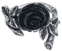 Alchemy Gothic - Wild Black Rose Ring - Bague - Femme - couleur argent