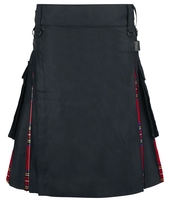 Altana Industries - Kilt Tartan Noir - Jupe mi-longue - Homme - noir
