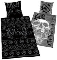 Arch Enemy - Skull - Parure de lit - Unisexe - noir gris