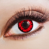 Aricona - Dämon - Lentille de contact décorative - Unisexe - rouge noir