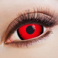 Aricona - Mini Sclera - Rouge - Lentille de contact décorative - Unisexe - rouge noir